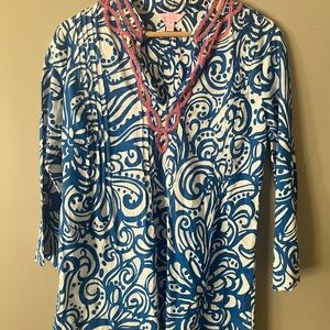 Lilly Pulitzer Blue and White Tunic